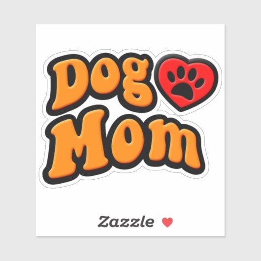 Groovy Dog Mam Drawing Sticker (Vel)