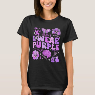 Groovy Draag Paars Steun Epilepsie Bewustzijnsdag T-shirt