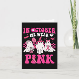 Groovy draag roze borstkanker krijger schattig spo kaart