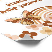 Groovy Drinken Feest Bord Retro Hippie Poster (Hoek)