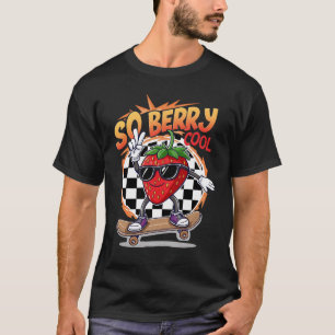 Groovy Dus Berry Cool Fruit Lover Aardbei Seizoen T-shirt