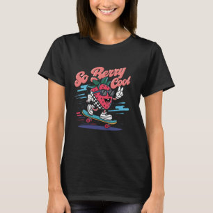 Groovy Dus Berry Cool Fruit Lover Aardbei Seizoen T-shirt