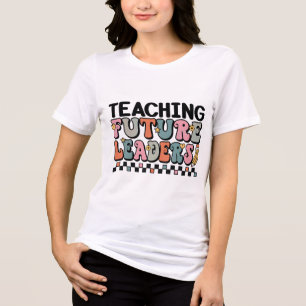 Groovy Earth Tones leraar Quote Kunst Tri-Blend Shirt