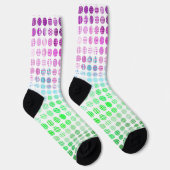 Groovy Eclectic Boho Abstracte Toric Pride Flag Sokken (Rechts)