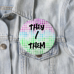 Groovy Eclectische Boho Abstract Torische Pride Vl Ronde Button 4,0 Cm