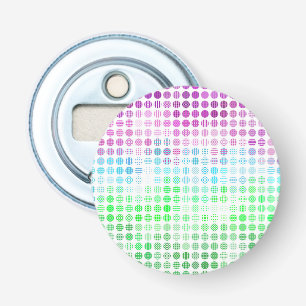 Groovy Eclectische Boho Abstracte Toric Pride Vlag Button Flesopener