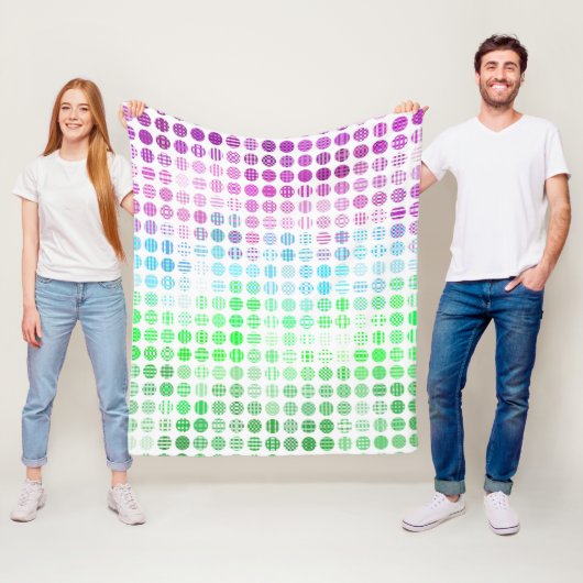 Groovy Eclectische Boho Abstracte Toric Pride Vlag Fleece Deken (In situ)