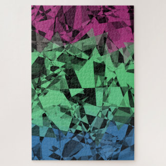 Groovy Eclectische Retro Trippy Polyseksueel Pride Legpuzzel