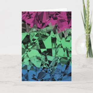 Groovy Eclectische Retro Trippy Polysexual Pride V Bedankkaart