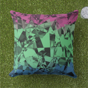 Groovy Eclectische Retro Trippy Polysexual Pride V Buitenkussen
