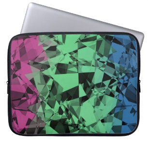 Groovy Eclectische Retro Trippy Polysexual Pride V Laptop Sleeve
