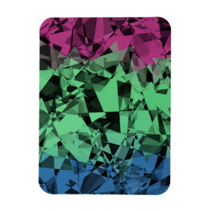 Groovy Eclectische Retro Trippy Polysexual Pride V Magneet