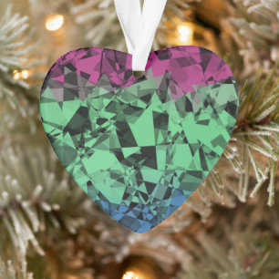 Groovy Eclectische Retro Trippy Polysexual Pride V Ornament
