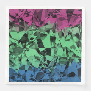 Groovy Eclectische Retro Trippy Polysexual Pride V Servet