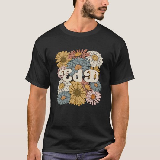 Groovy ed Doctor in de onderwijsbloemen T-shirt (Voorkant)