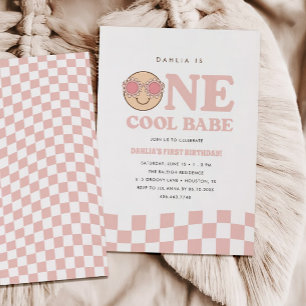 Groovy een meisjes geruit gelukkig gezicht   Verja Kaart