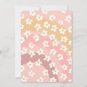 Groovy Eerste Daisy Feest Uitnodiging (Achterkant)