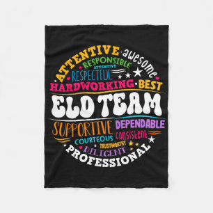 Groovy Eld Team Crew Engels Taal Ontwikkeling Fleece Deken