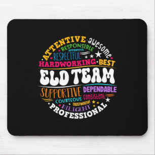 Groovy Eld Team Crew Engels Taal Ontwikkeling Muismat