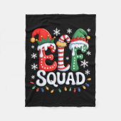 Groovy Elf Squad Elf Familie Kerst Matching Paj Fleece Deken (Voorkant)
