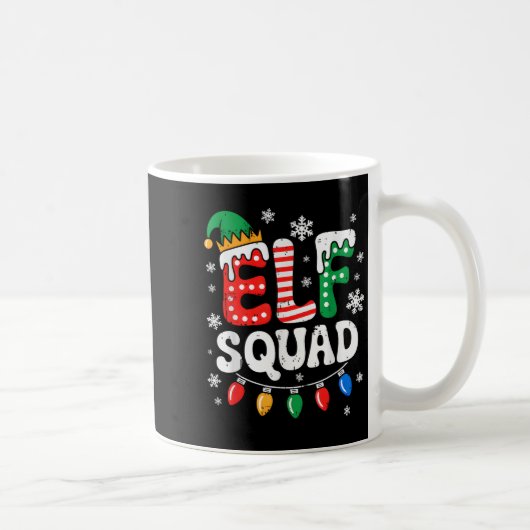 Groovy Elf Squad Elf Familie Kerst Matching Paj Koffiemok (Rechts)
