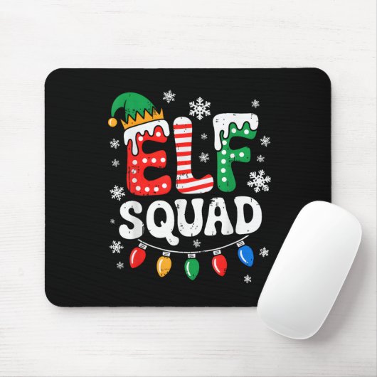 Groovy Elf Squad Elf Familie Kerst Matching Paj Muismat (Met muis)