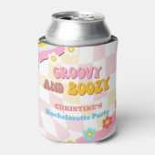 Groovy en Boozy Bachelorette Party Decor 70's Blikjeskoeler (Blikje Voorkant)
