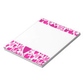 Groovy en Romantisch Roze Harten Valentijnsdag Notitieblok (Gedraaid)