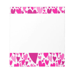 Groovy en Romantisch Roze Harten Valentijnsdag Notitieblok