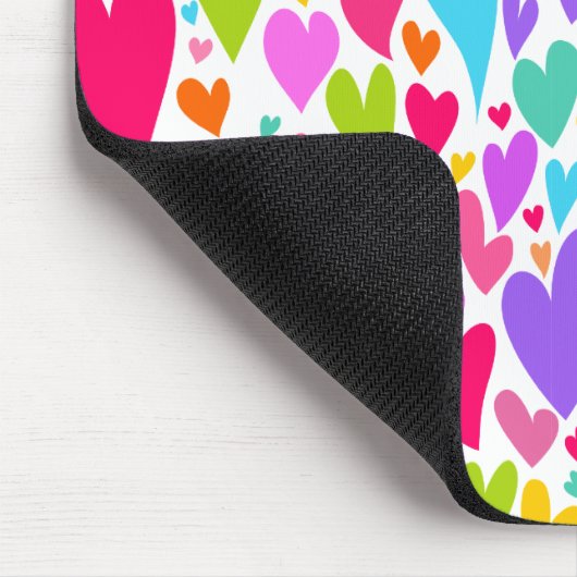 Groovy en romantische kleurrijke harten Valentijn Muismat (Hoek)