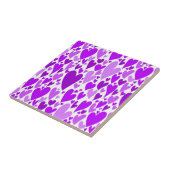 Groovy en romantische Paarse harten Valentijnsdag Tegeltje (Zijkant)