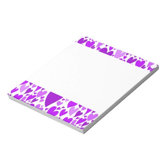 Groovy en Romantische Paarse Hartjes Valentijnsdag Notitieblok (Gedraaid)