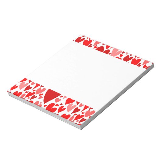 Groovy en romantische Red Hearts Valentijnsdag Notitieblok (Gedraaid)