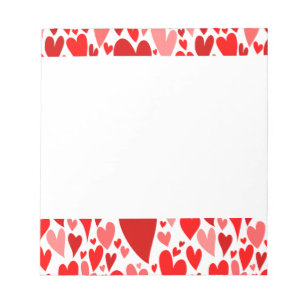Groovy en romantische Red Hearts Valentijnsdag Notitieblok