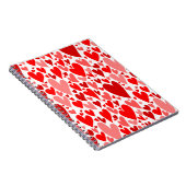 Groovy en romantische Red Hearts Valentijnsdag Notitieboek (Rechterzijde)