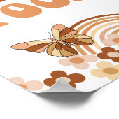 Groovy Far Out Food Retro Hippie Party Sign Poster (Hoek)