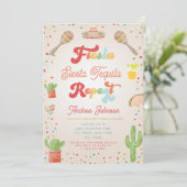 Groovy Fiesta Siesta Tequila Repat Bachelorette Kaart (Staand voorkant)