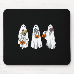 Groovy  Floral Ghost Cute Halloween Spooky Muismat