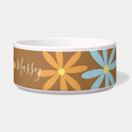 Groovy Floral Name Pattern Voerbakje