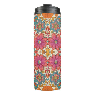Groovy Floral Power Pattern Thermosbeker