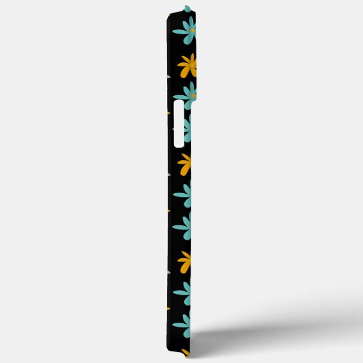 Groovy Flower Black Pattern Name Case-Mate iPhone Case (Achterkant / Rechts)