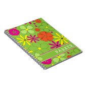 Groovy Flower Personal Name Notitieboek (Rechterzijde)