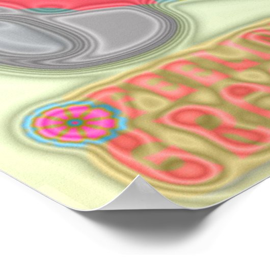 Groovy Flower Power 60s Hippy Van Poster (Hoek)