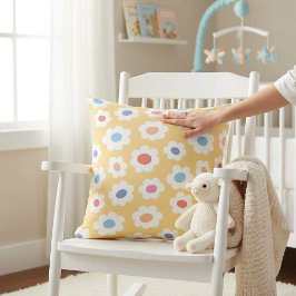 Groovy Flower Power Baby Nursery Throw Pillow Kussen