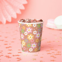 Groovy Flower Power Daisies Papieren beker