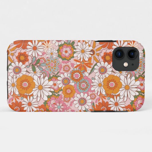 Groovy Flower Power Pattern Case-Mate iPhone Case (Achterkant (horizontaal))