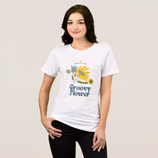 Groovy Flower Retro esthetisch Tri-Blend Shirt