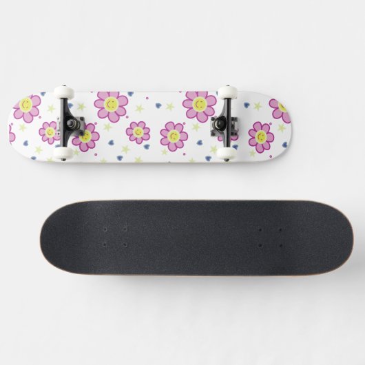 Groovy Flower Skateboard Design (Horizontaal)