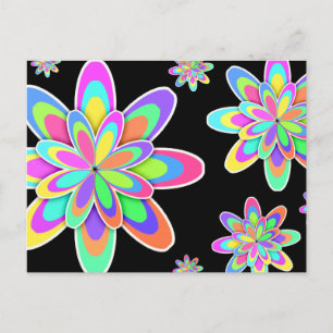 Groovy Flowers Briefkaart