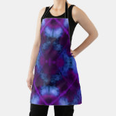 Groovy Flowers & Circles Tie Dye Apron Schort (Insitu)